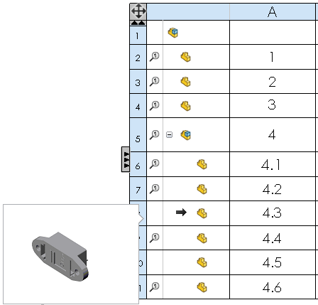 2018 Solidworks Help Displaying The Bom Assembly Structure
