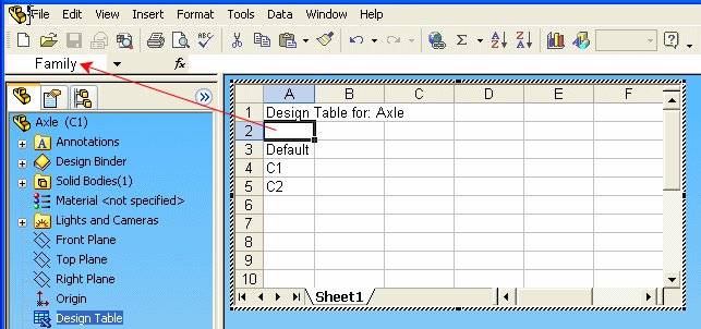 Formatting a Design Table - 2012 - SOLIDWORKS Help