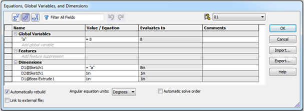 Вид размеров — деталь