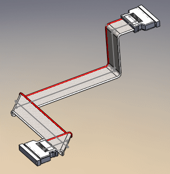 Vytvoření kabelové trasy pro ploché kabely - 2014 - Nápověda pro SOLIDWORKS