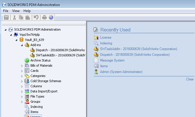 EPDM_Admin_tool_recently_used