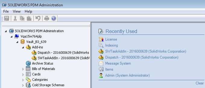 EPDM_Admin_tool_recently_used