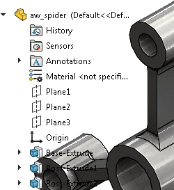 2019 SolidWorks - Opzioni FeatureManager