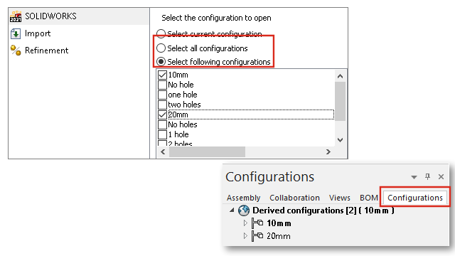 2021 WhatsNew - Saving Multiple Configurations to SOLIDWORKS Composer Files