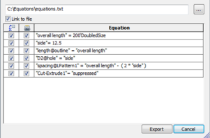 Export Equations